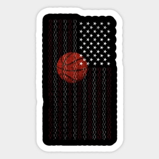 Basketball July Fourth - Basketball independence Day US Flag Gifts For July 4th & All Time Sticker